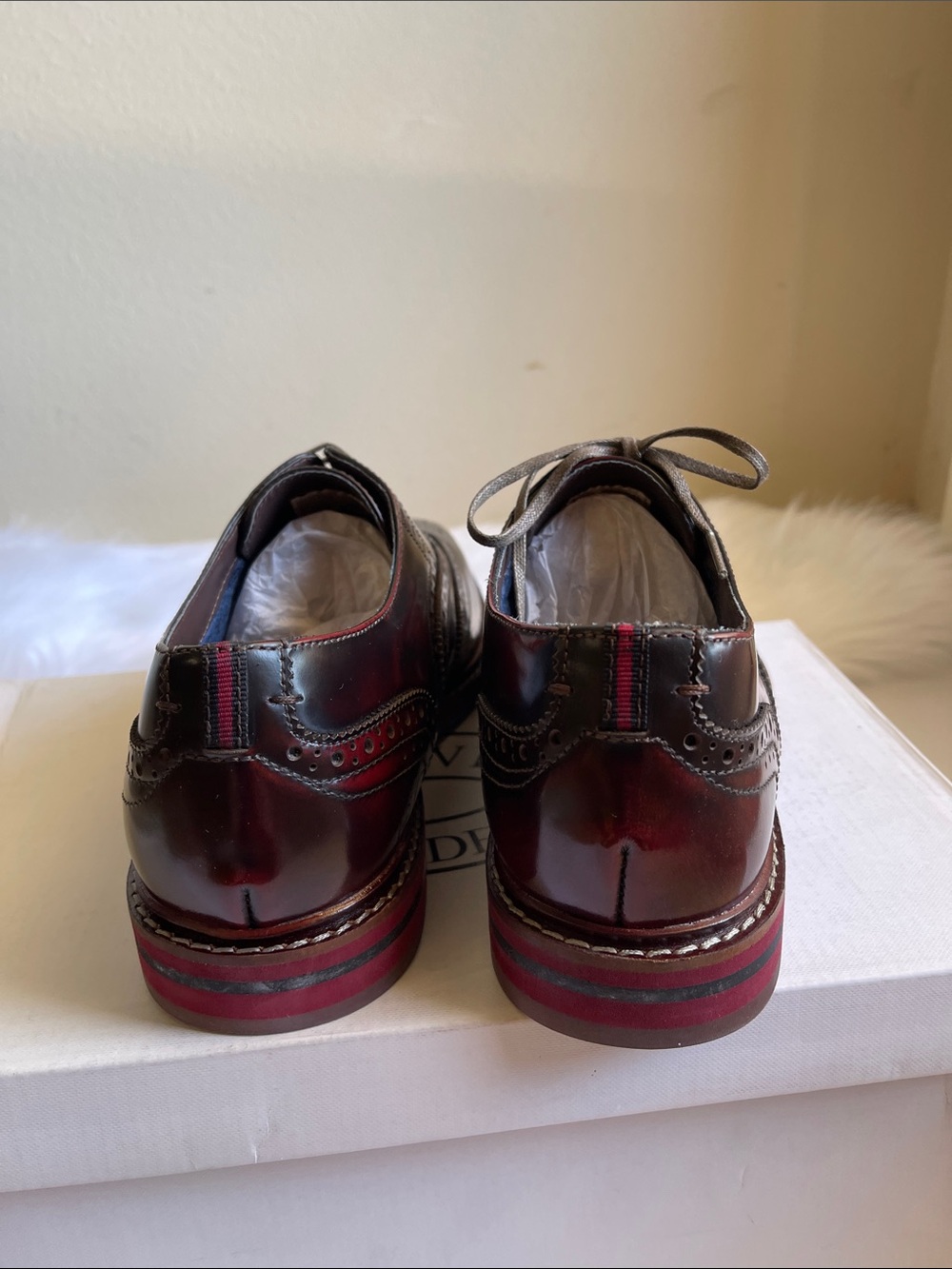 Steve Madden Mens Cingular Burgundy Shoes Size 9. New With box. - Picture 5 of 7
